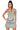 Front View Kristy Stone Wash Denim Corset Top