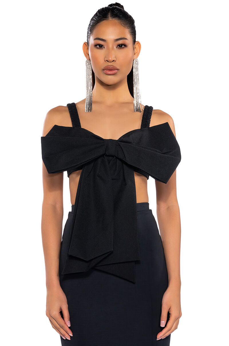 Front View Kyle Bow Detail Bralette