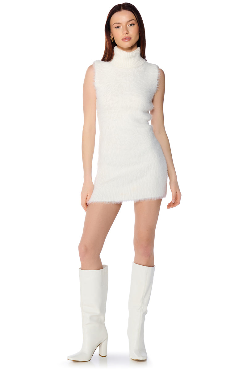 Side View Kylie Fuzzy Mini Dress