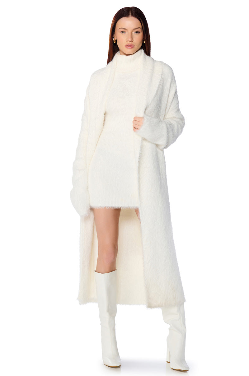 Back View Kylie Fuzzy Mini Dress