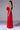 Back View La Flor 3d Rose Maxi Dress With Slit