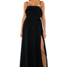 Front View La Flor Maxi 3d Rose Dress With Slit