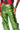 Extra View La Isla Metallic Cargo Jeans In Green