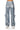 Back View La Isla Metallic Cargo Jeans In Silver