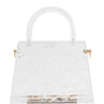 Side View La Petite Acrylic Top Handle Purse