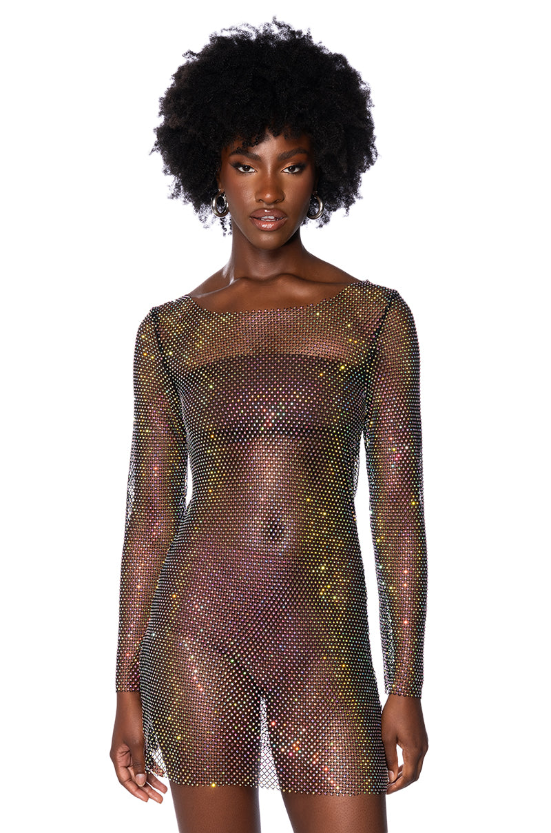LABRYNTH EMBELLISHED MINI DRESS view 0