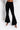 Front View Lace Me Up Flare Jeans in Black