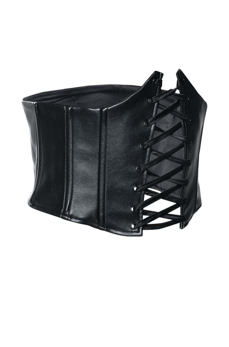 Detail View Laced Up Underbust Corset Belt 1