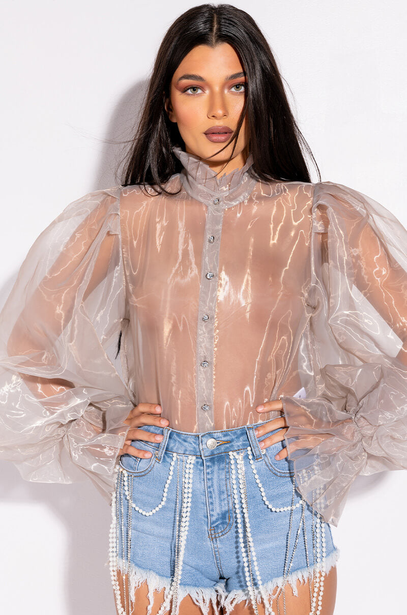 LADY LIKE PUFF SLEEVE BLOUSE view 0