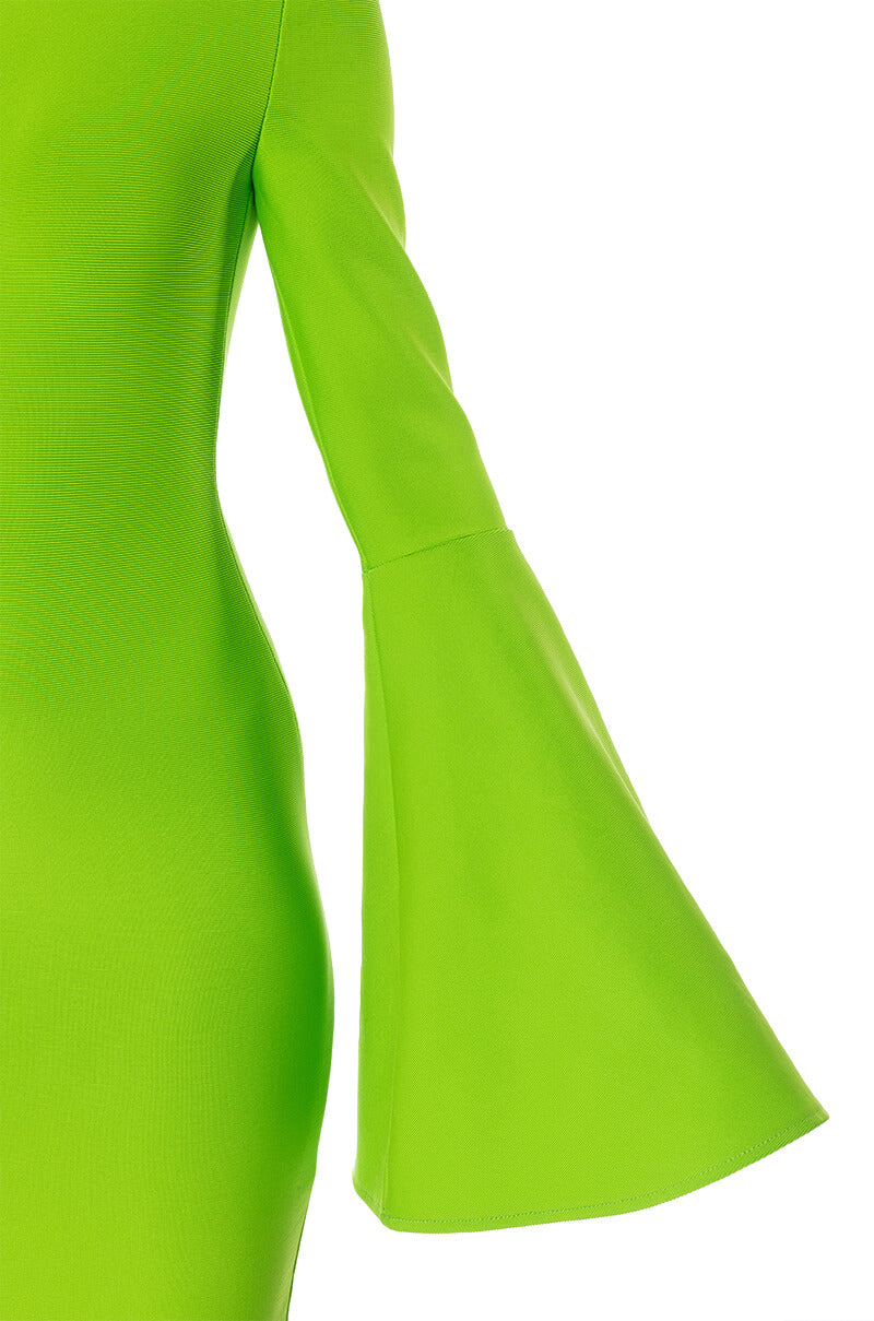 Extra View Lady Long Sleeve Midi Bandage Dress