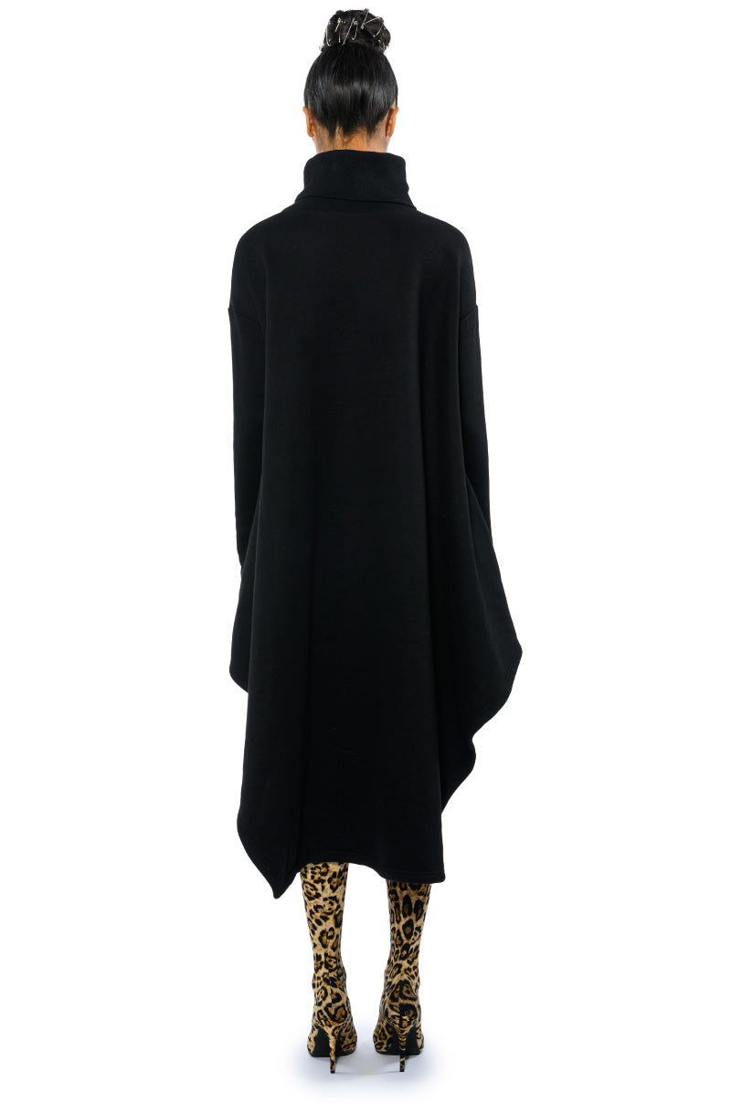 COZY MODE TURTLENECK HIGH LOW SWEATSHIRT DRESS AKIRA COZY MODE TURTLENECK HIGH LOW SWEATSHIRT DRESS AKIRA