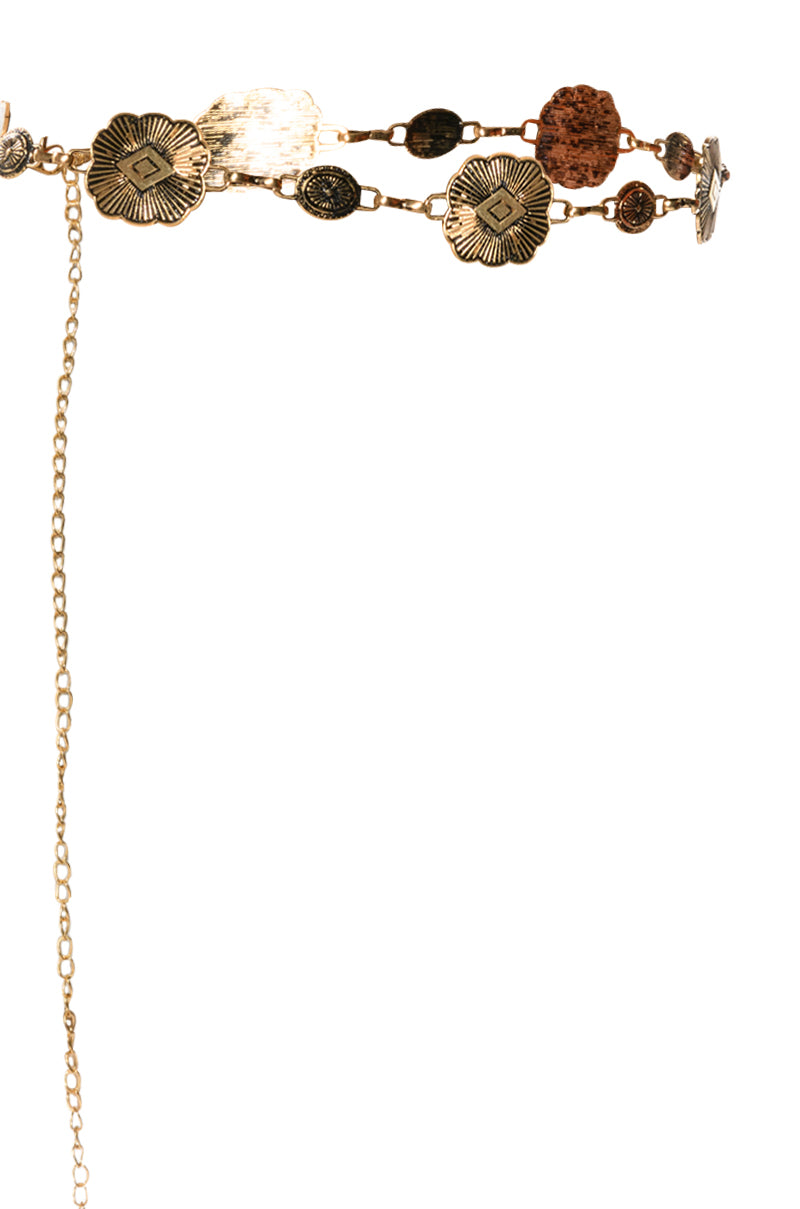 Detail View Lasso Western Embellished Chain Belt