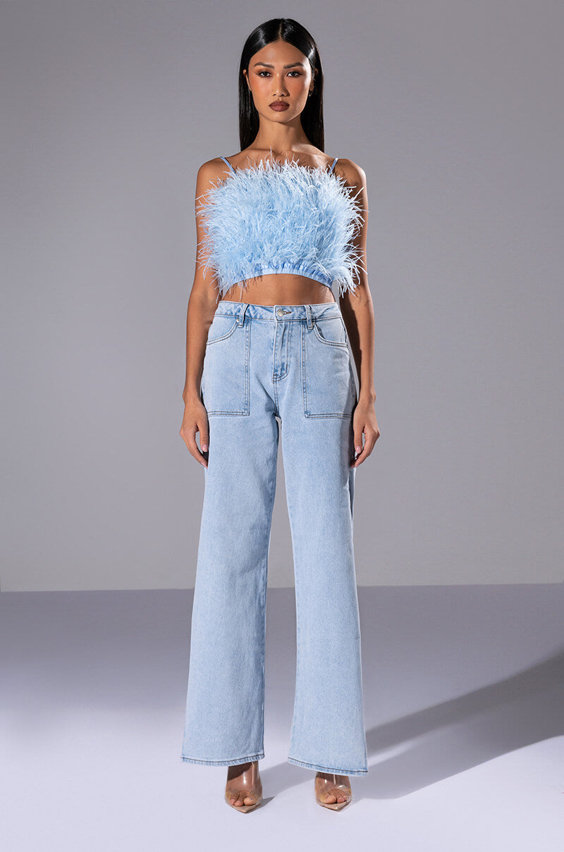 Extra View Lasting Lover High Rise Side Slit Jeans