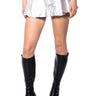 Front View Late Night Vibe Metallic Finish Mini Skirt