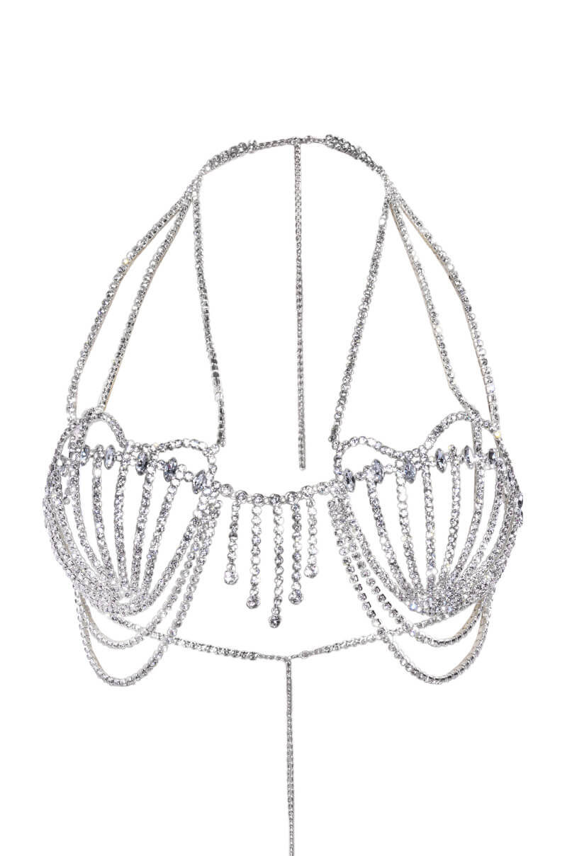 Full View Late To The Party Rhinestone Bra