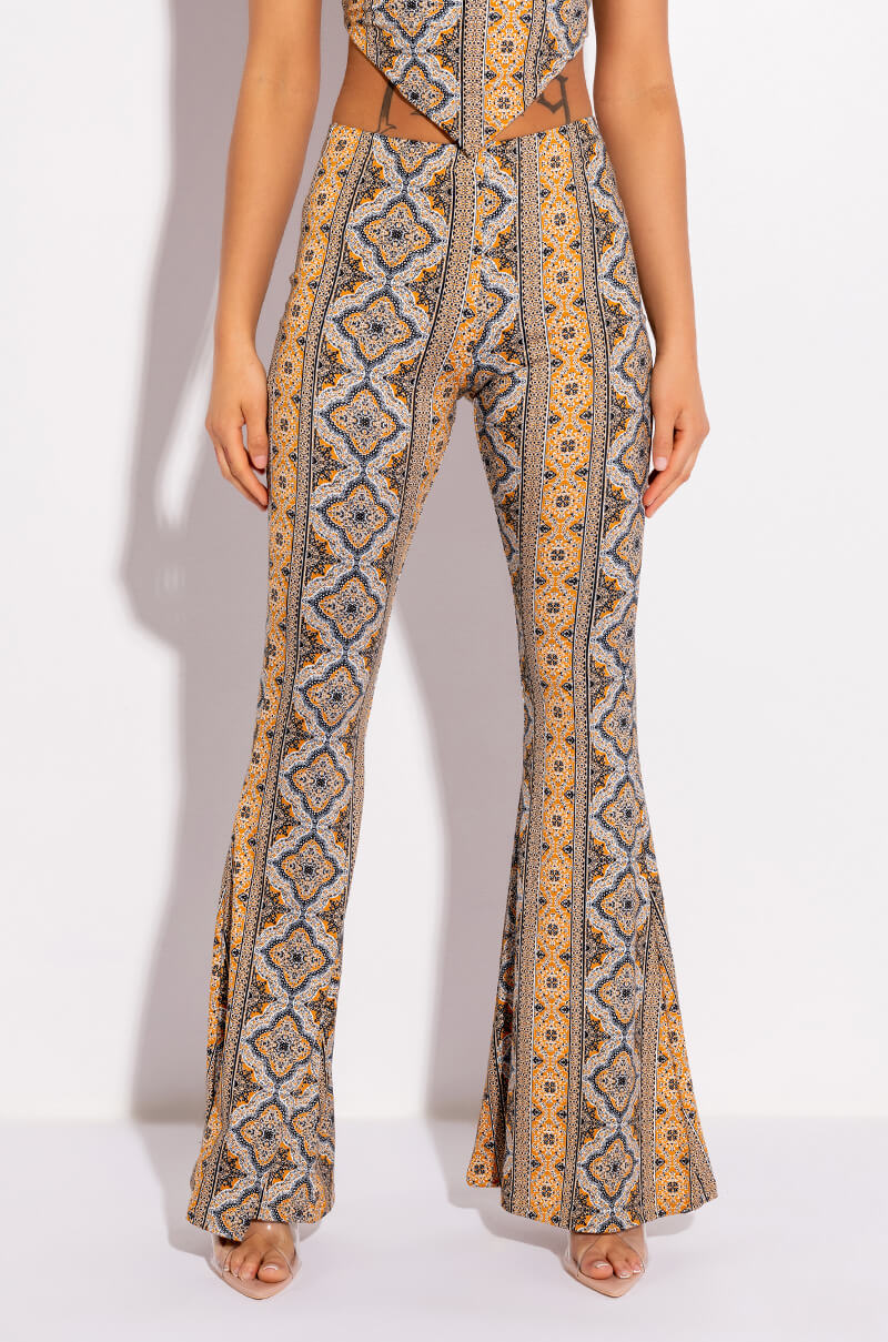 Front View Latest Wide Leg Leggings
