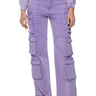 Front View Lavender Dreams Twill Cargo Pants