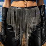 Front View Lawless Western Rhinestone Fringe Belt