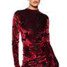 Front View Le Rouge Floral Burnout Mini Dress