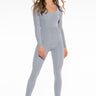 Front View Legendary Long Sleeve Scoop Neck Jumpsuit