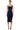 Extra View Lena Ruched Mesh Midi Dress In Navy Blue