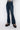 Front View Lena Super High Rise Flare Denim Pants in Dark Blue Denim