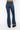 Back View Lena Super High Rise Flare Denim Pants in Dark Blue Denim