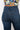 Detail View Lena Super High Rise Flare Denim Pants in Dark Blue Denim