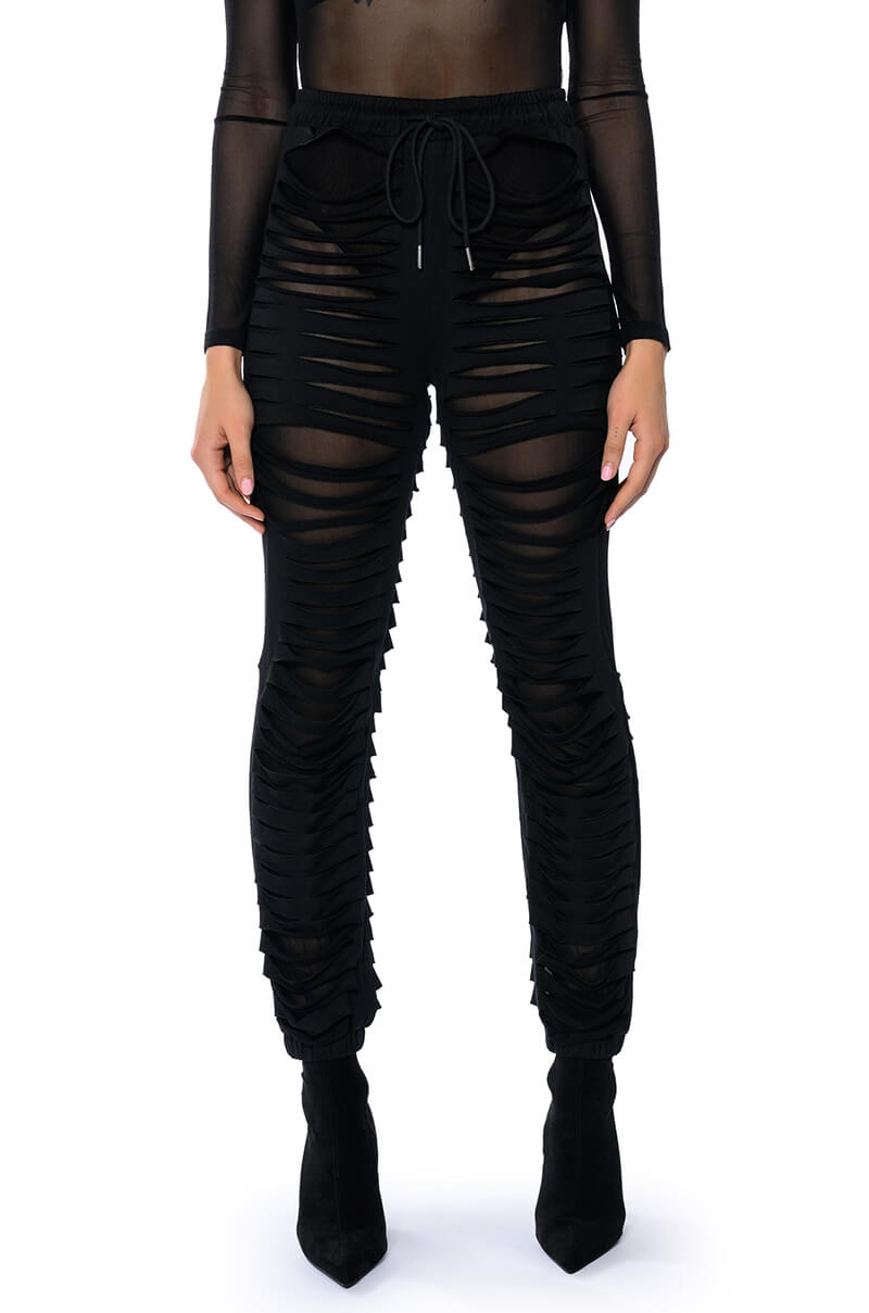 Front View Lennox Distressed Jogger