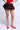 Front View Let Go Pleated Plaid Mini Skirt In Red