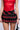 Side View Let Go Pleated Plaid Mini Skirt In Red