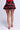 Extra View Let Go Pleated Plaid Mini Skirt In Red