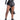 Front View Let It Be Known Pu Mini Shorts