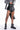 Front View Let It Be Known Pu Mini Shorts