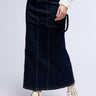 Front View Let It Go Denim Maxi Skirt