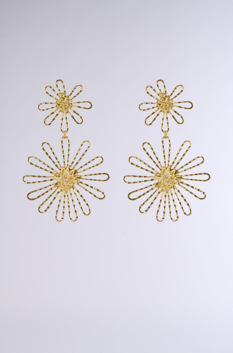 Side View Let Me Blossom Earring In Gold