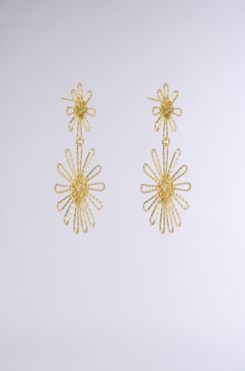 Back View Let Me Blossom Earring In Gold