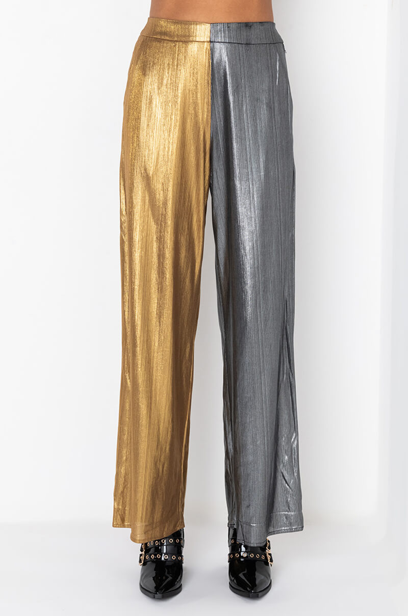 LETS CELEBRATE SHINY WIDE LEG PANT view 0