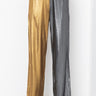 Front View Lets Celebrate Shiny Wide Leg Pant