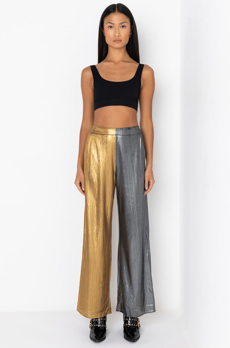 Extra View Lets Celebrate Shiny Wide Leg Pant