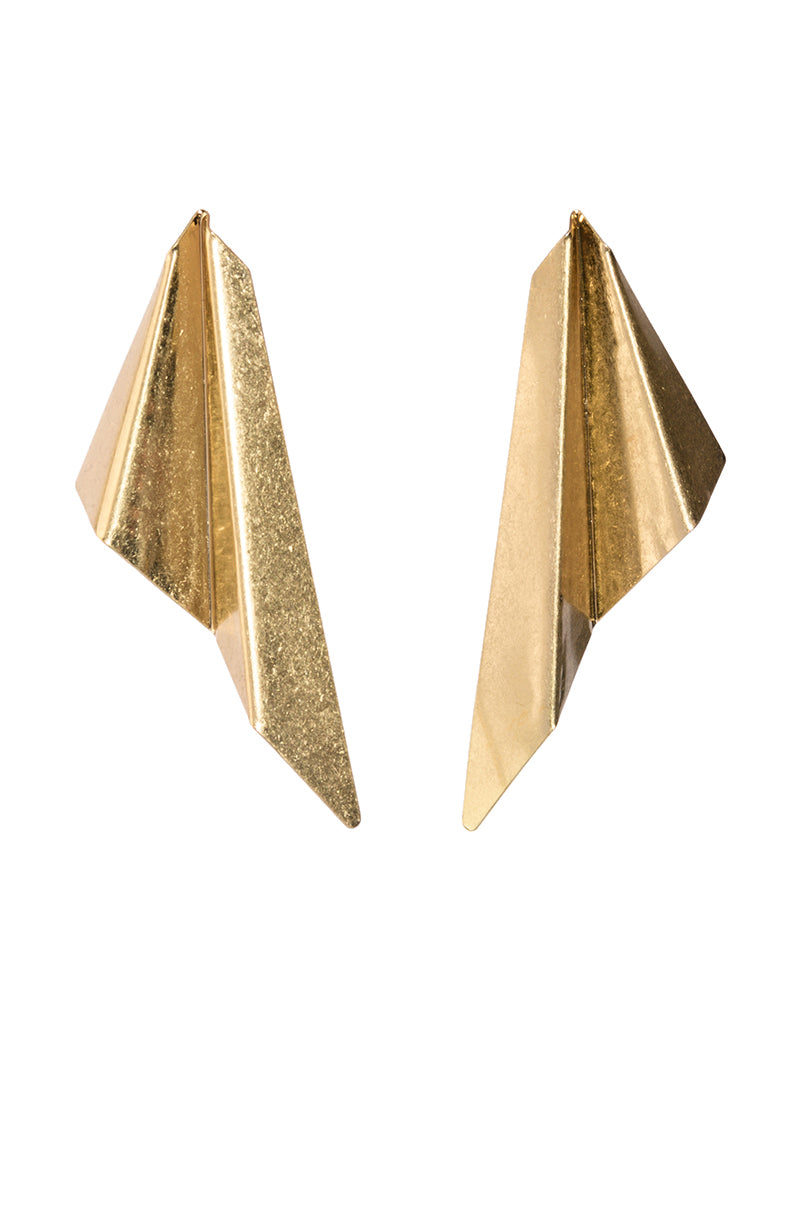 Side View Lets Fly Statement Earring In Gold 1