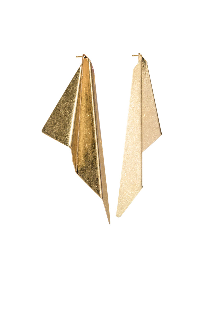 Back View Lets Fly Statement Earring In Gold 2