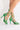 Side View Lets Get Away Square Toe Netted Strappy Pump In Green