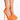 Front View Lets Get Away Square Toe Netted Strappy Pump In Orange