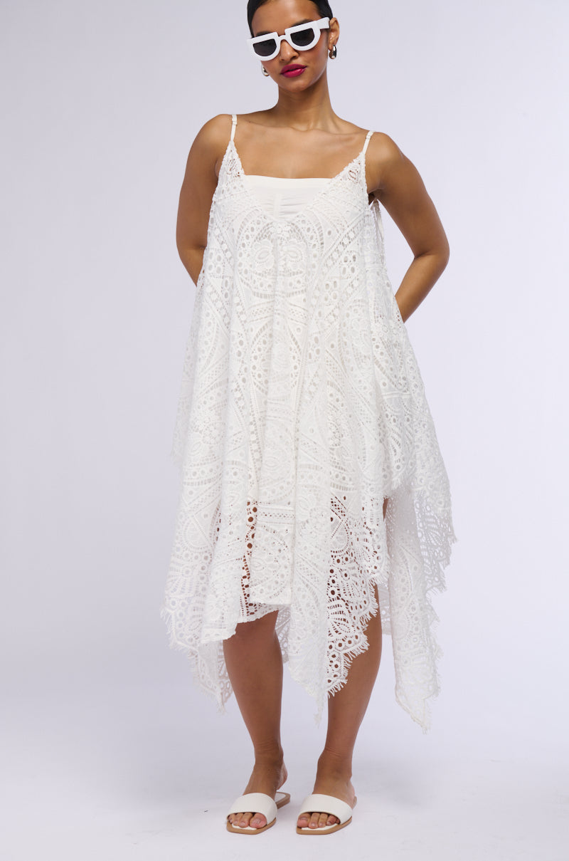 Back View Lets Go To The Beach Lace Cover Up