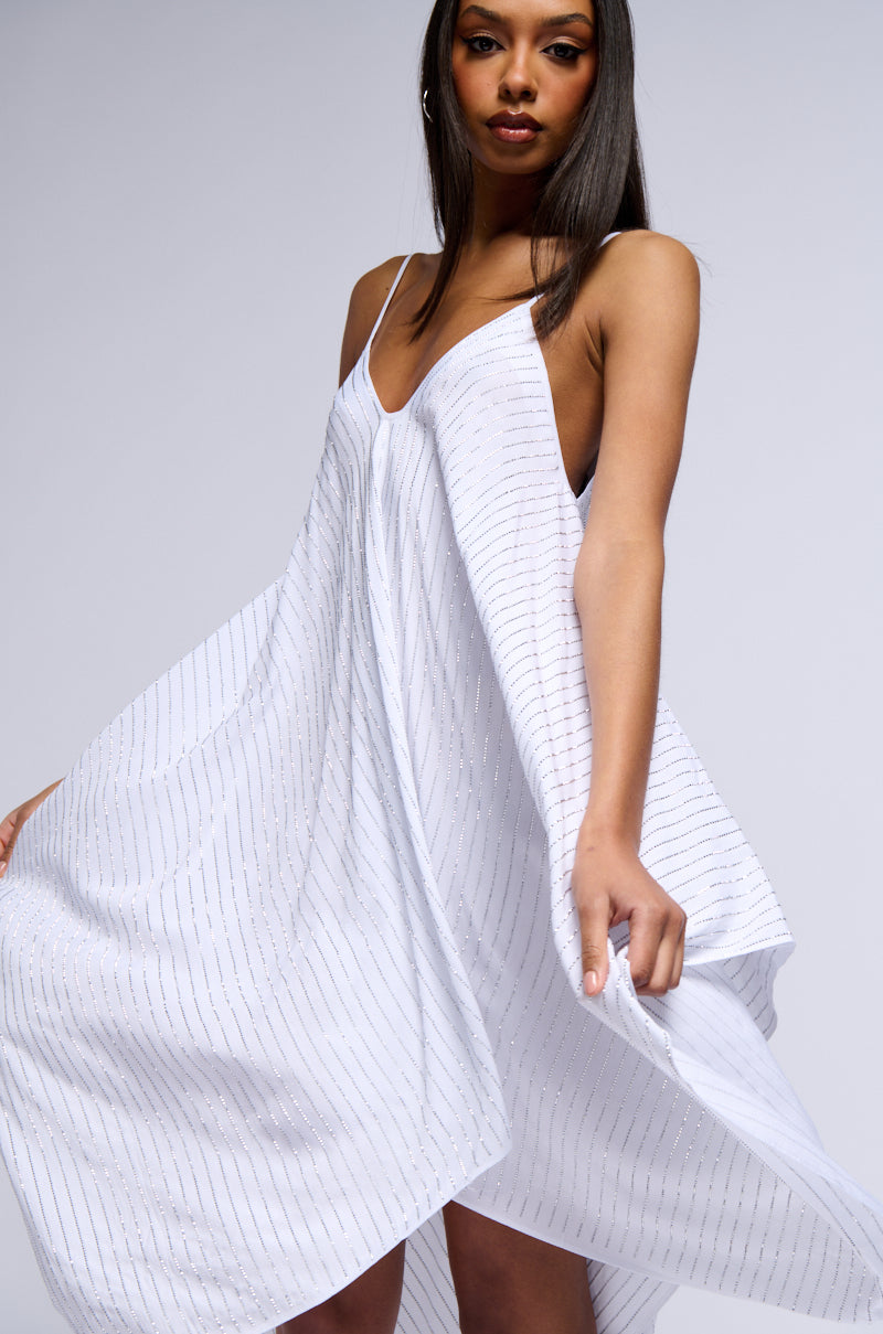 Front View Lets Go To The Beach Rhinestone Cover Up