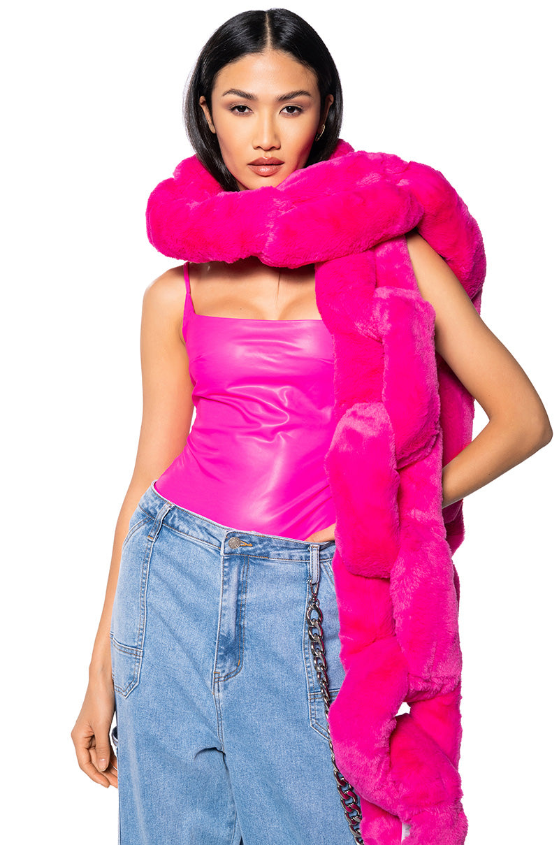 Front View Lets Link Chain Scarf