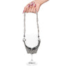 Front View Lets Party Rhinestone Wine Glass Carrier