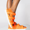 Front View Lets Ride Flatform Sandal in Orange