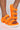 Side View Lets Ride Flatform Sandal in Orange